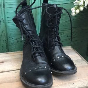 Luck Brand black Studded Nolan Boots.